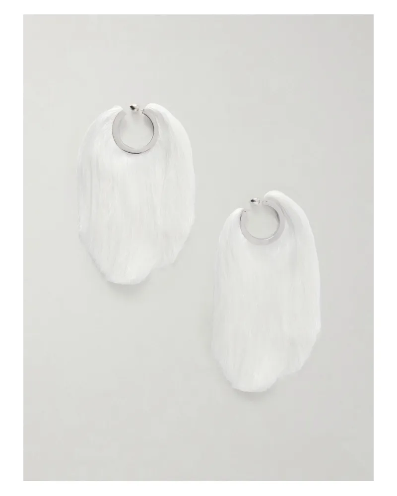 Alaïa Fringed Silver-tone Earrings - Neutrals Neutrals
