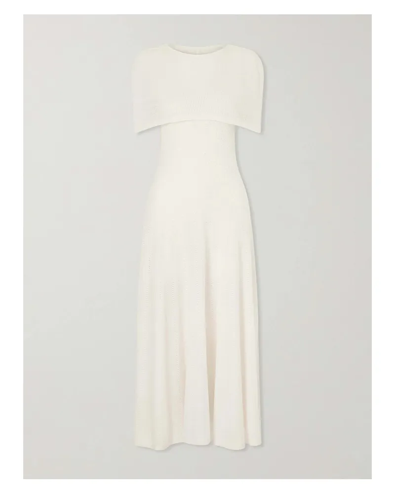 arch4 Cordelia Crocheted Cotton, Silk And Cashmere-blend Maxi Dress - Neutrals Neutrals