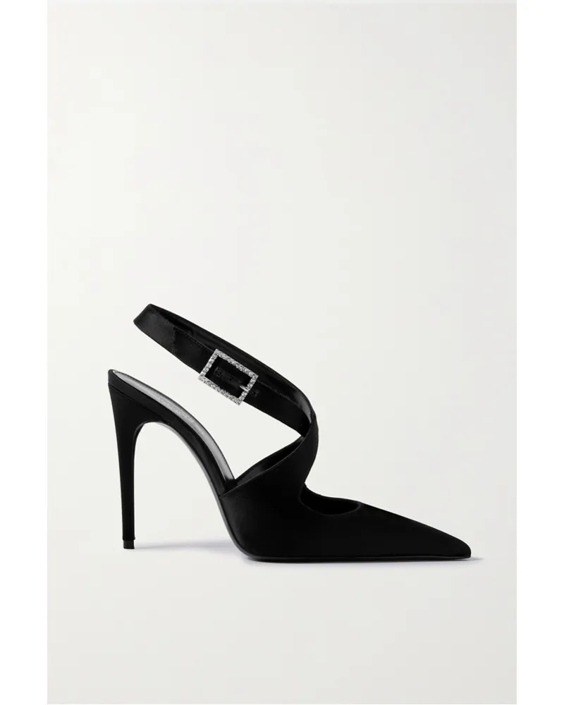 Saint Laurent Spontini Pumps aus Samt Und Satin Schwarz