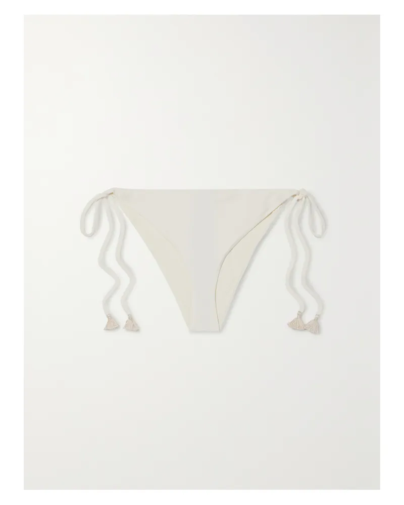 Johanna Ortiz Net Sustain Sullen Bikini-höschen Mit Troddeln - Ecru Ecru