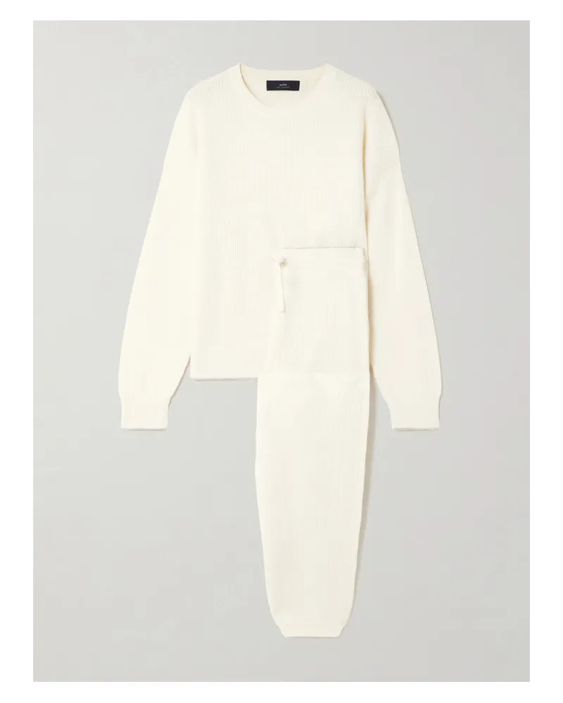 arch4 Elsa Cashmere Sweater And Track Pants Set - Ivory Ivory
