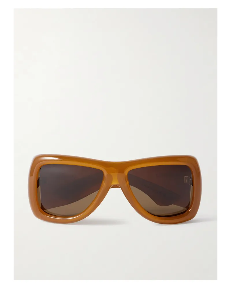 Saint Laurent Howl D-frame Acetate Sunglasses - Brown Brown