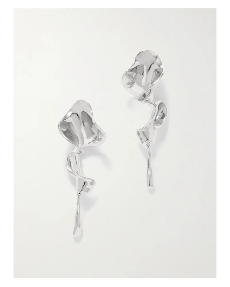 KHAITE Tidal Silberfarbene Ohrringe Silber