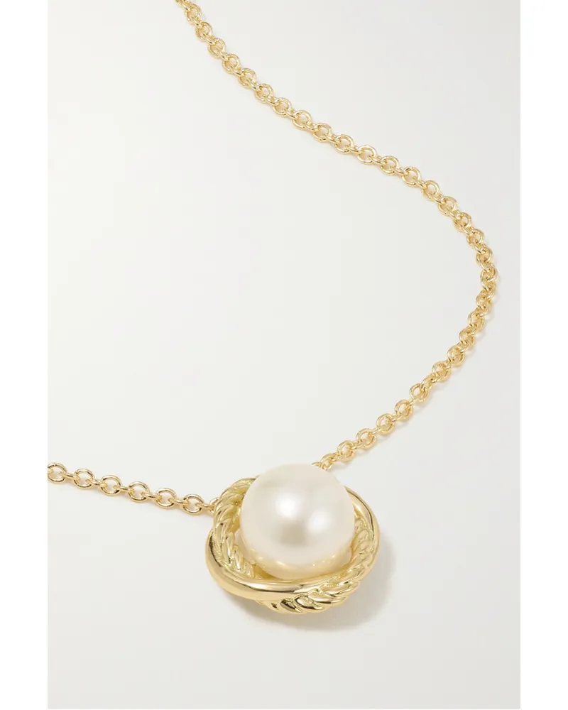 David Yurman Infinity Kette aus 18 Karat  mit Perle Gold