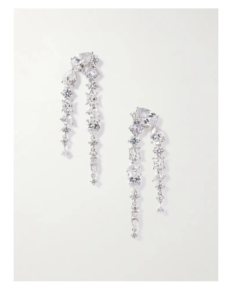 Completedworks Corus Recycled Silver Cubic Zirconia Earrings Silver