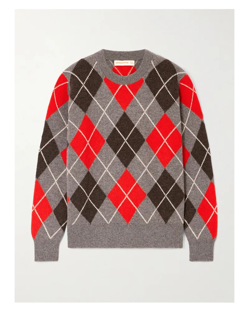 &Daughter Argyle Checked Wool Sweater - Multi Multi