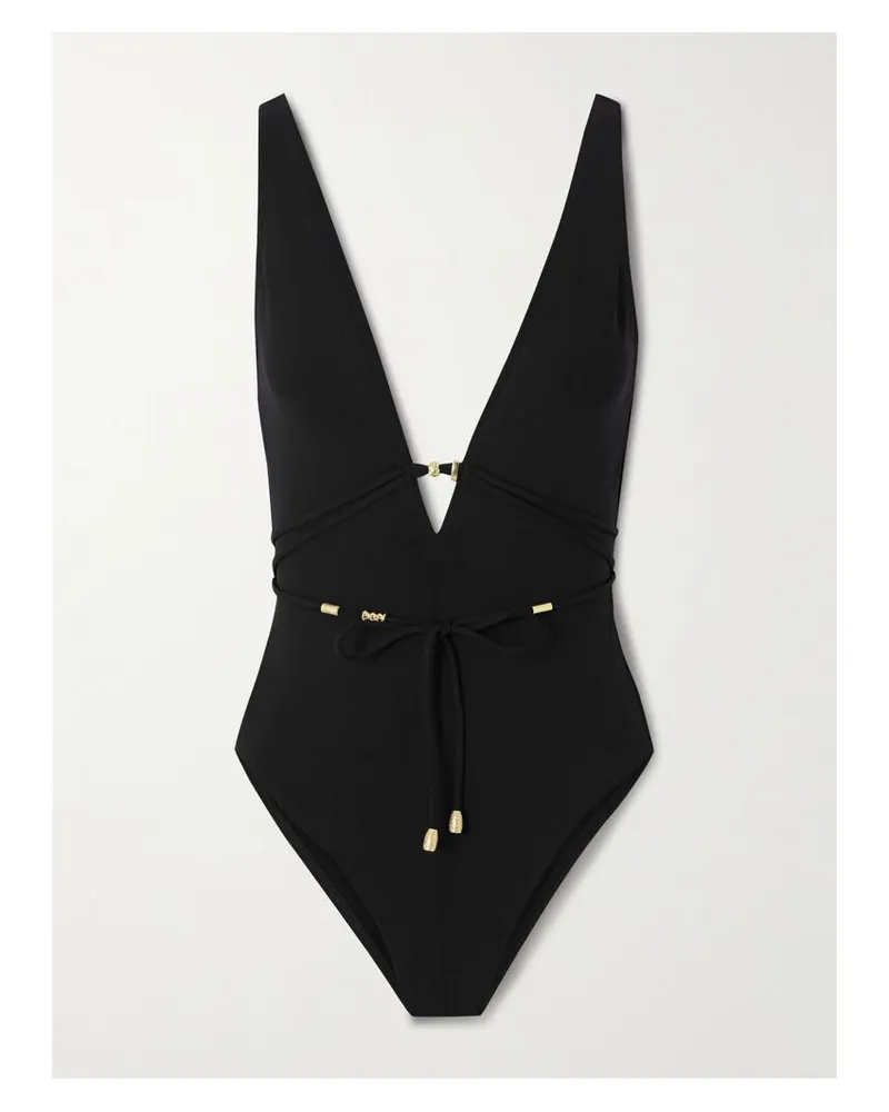 Eres Lagon Rückenfreier Badeanzug Mit Verzierungen - Schwarz Schwarz