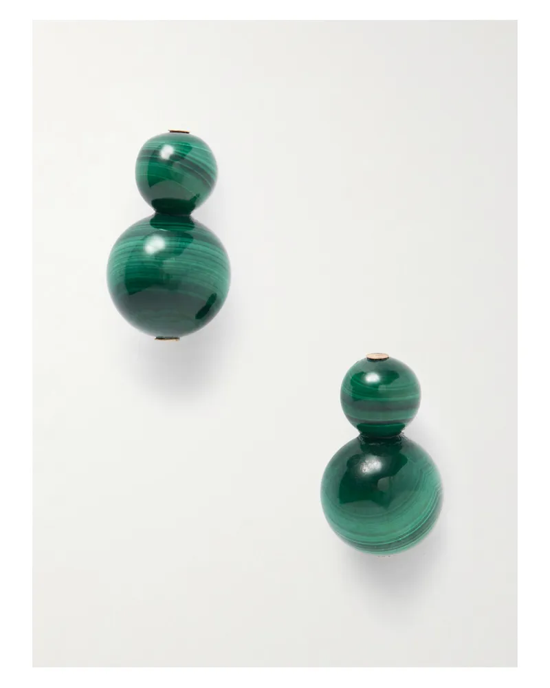 Jennifer Behr Cara Gold-tone Malachite Earrings - Green Green