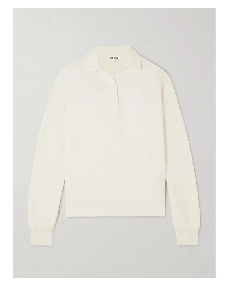 ÉTERNE Oversized-sweatshirt aus Frottee aus einer Baumwoll-modalmischung Creme