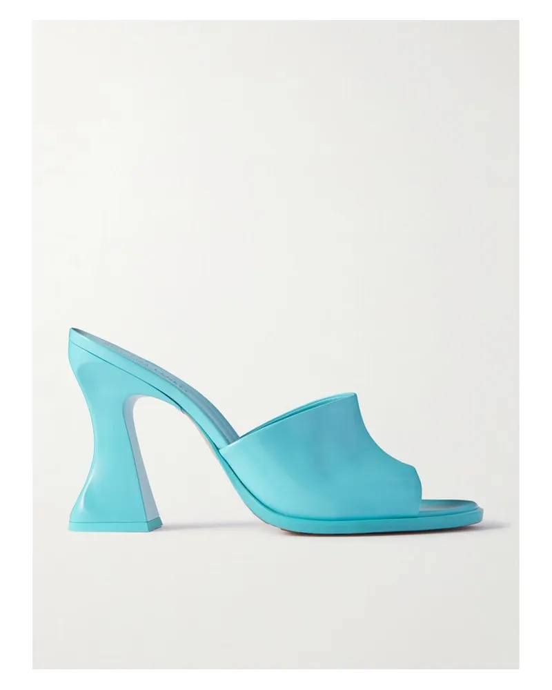 Bottega Veneta Cha-cha Mules Aus Lackleder - Blau Blau