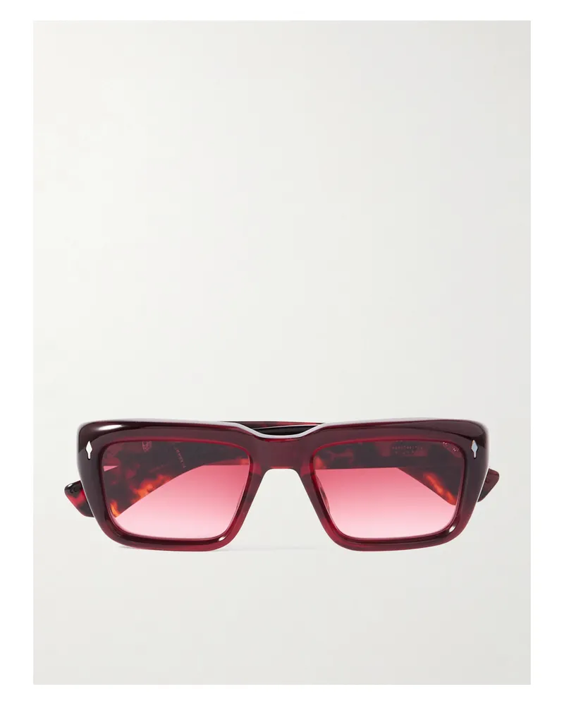 Jacques Marie Mage Walker Sonnenbrille Mit Eckigem Rahmen Aus Azetat - Burgunder Burgunder