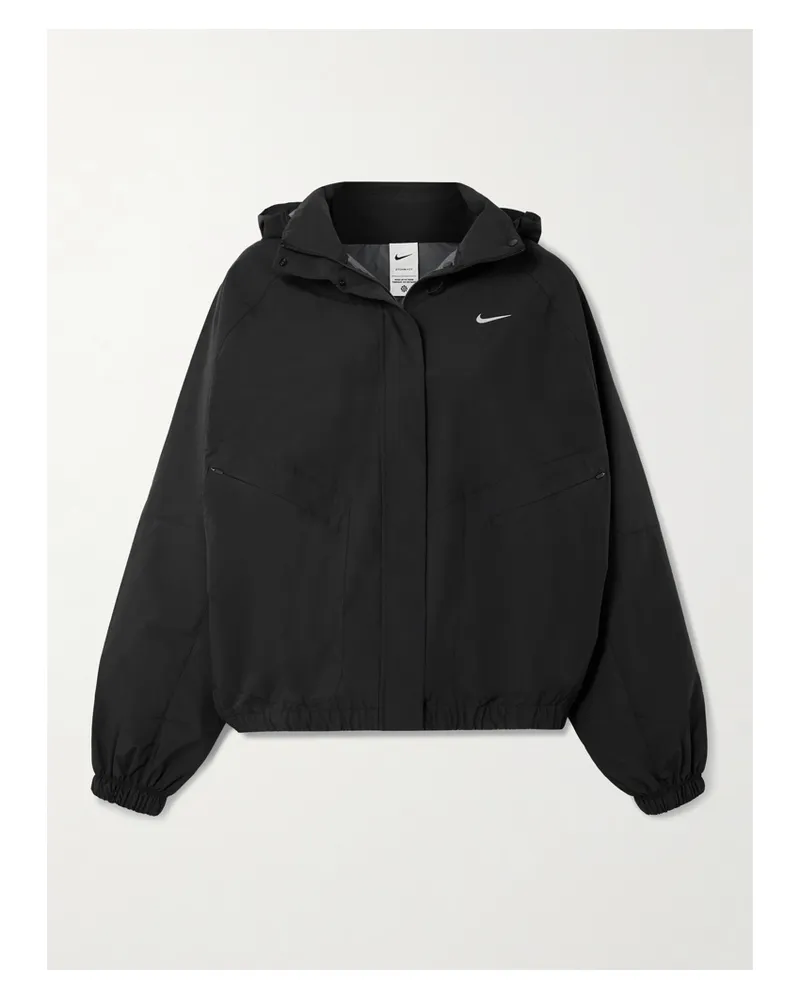 Nike Swift Jacke Aus Storm-fit-material Mit Kapuze - Schwarz Schwarz