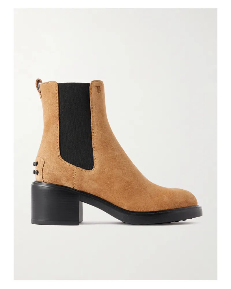 TOD'S Gomma T60 Chelsea Boots Aus Veloursleder - Braun Braun