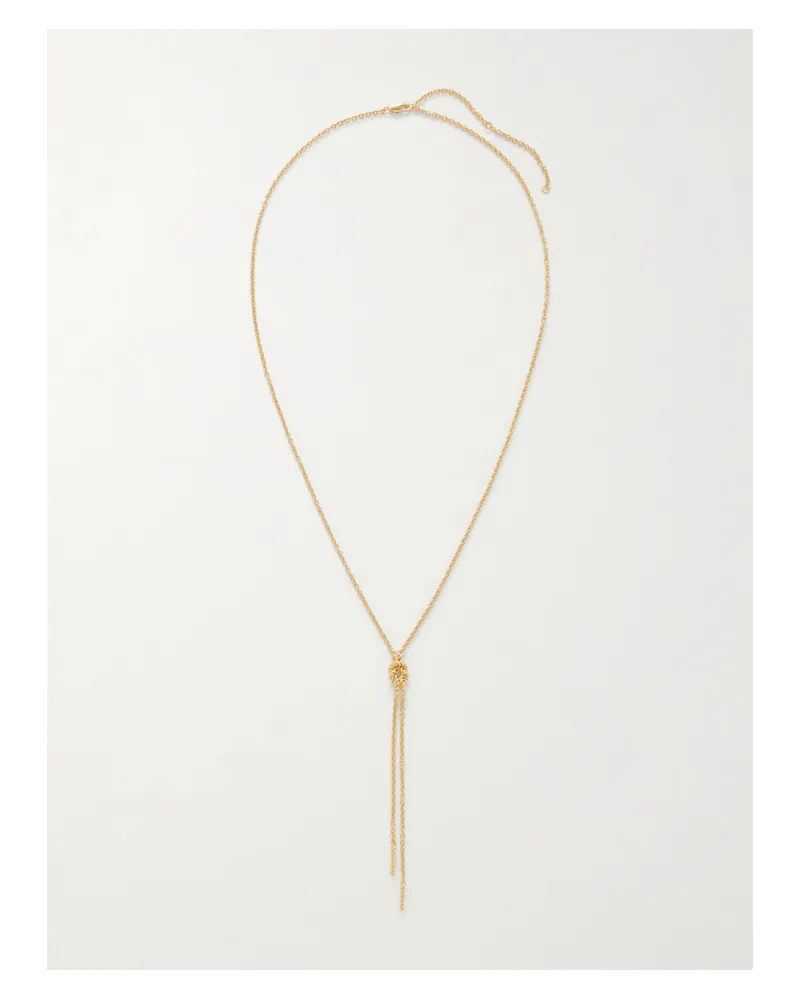 Totême Rope Lariat Goldfarbene Kette Gold