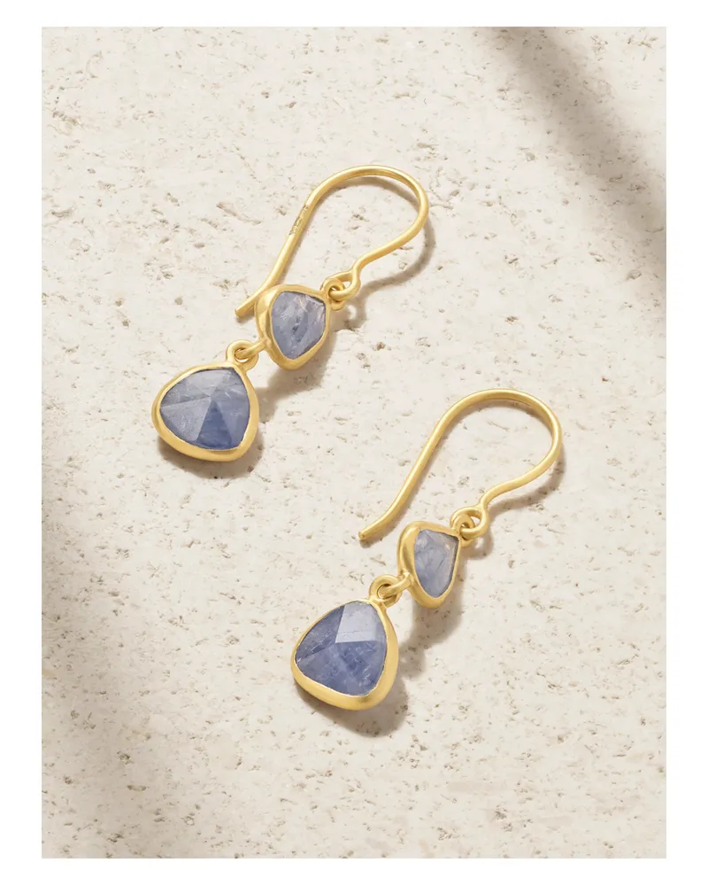 Pippa Small Ohrringe Aus 18 Karat Gold Mit Saphiren - Blau Blau
