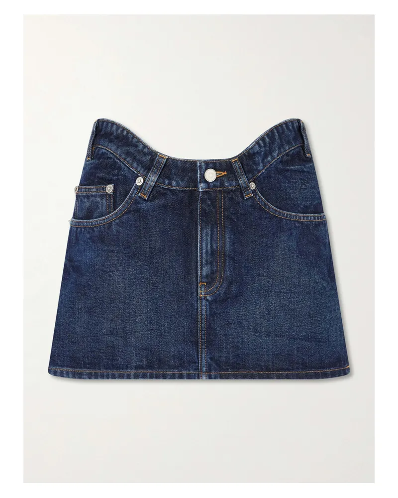 Jean Paul Gaultier Denim Mini Skirt - Blue Blue