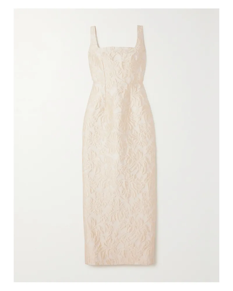 EMILIA WICKSTEAD Margie Robe Aus Cloqué - Elfenbein Elfenbein