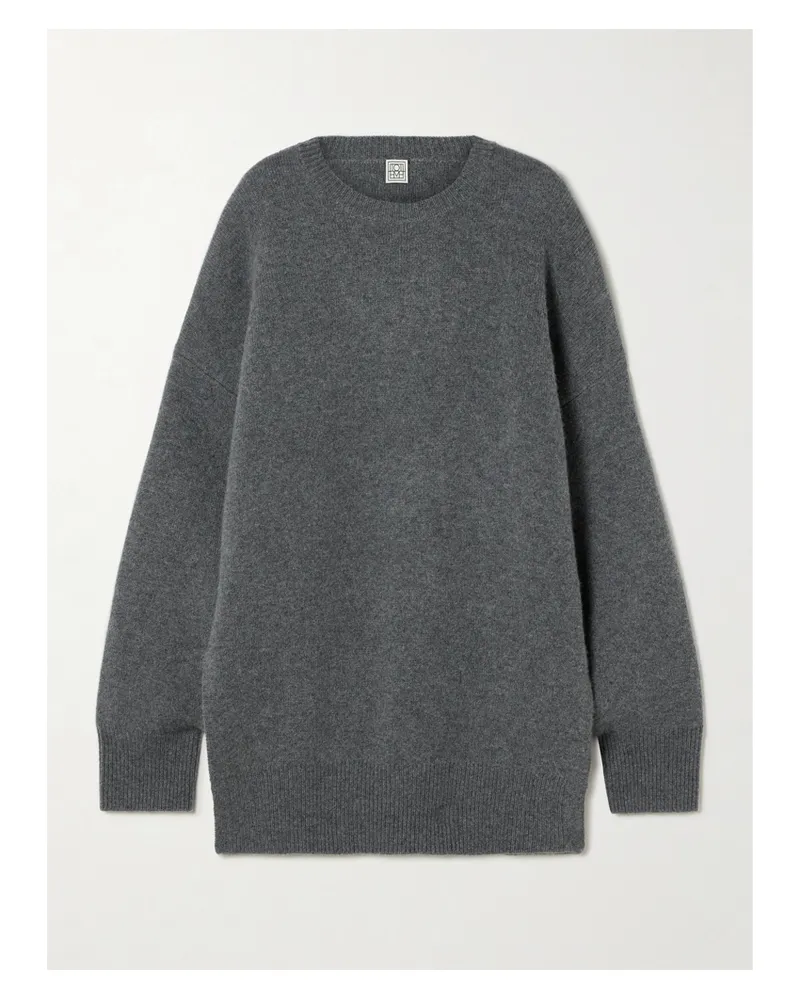 Totême Oversized-pullover Aus Einer Wollmischung - Grau Grau