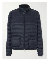 Moncler Lans Gesteppte Daunenjacke aus Shell Blau