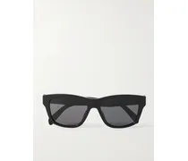 Sonnenbrille Mit Eckigem Rahmen Aus Azetat - Schwarz