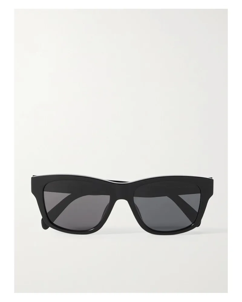 Celine Sonnenbrille Mit Eckigem Rahmen Aus Azetat - Schwarz Schwarz