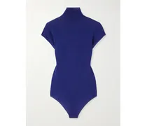Turtleneck Wool-blend Jersey Bodysuit - Purple