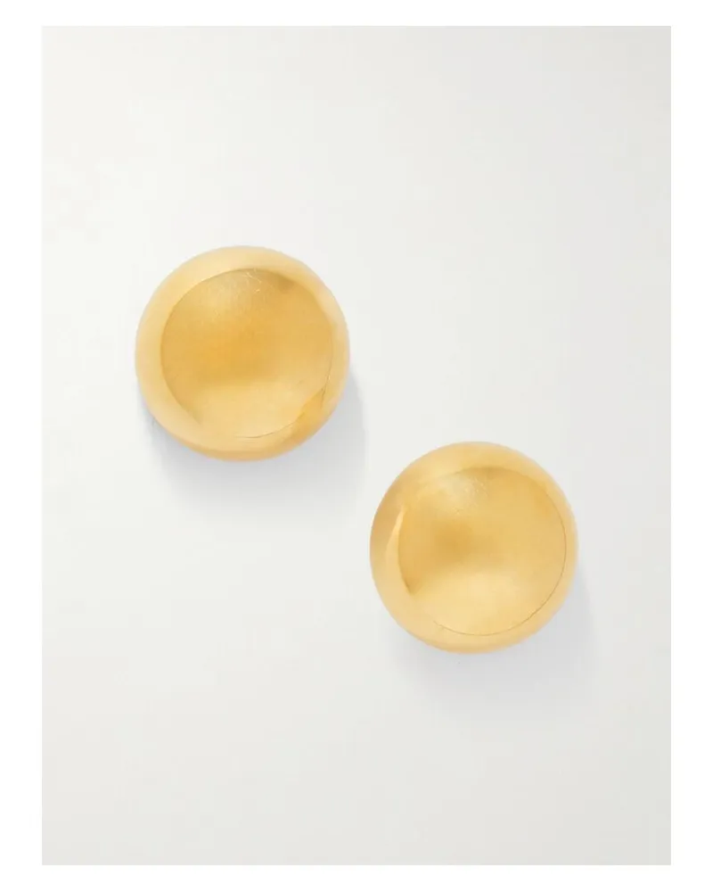 Saint Laurent Goldfarbene Ohrclips Gold