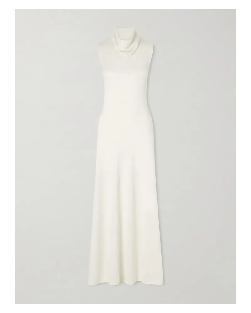 Tom Ford Maxikleid Aus Piqué Aus Einer Wollmischung Mit Falten - Neutral Neutral