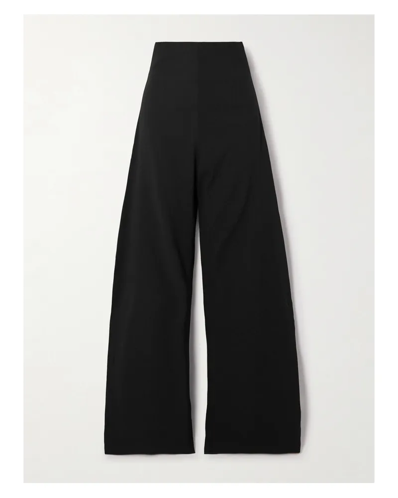 Cortana Ever Barrel-hose Aus Stretch-crêpe - Schwarz Schwarz