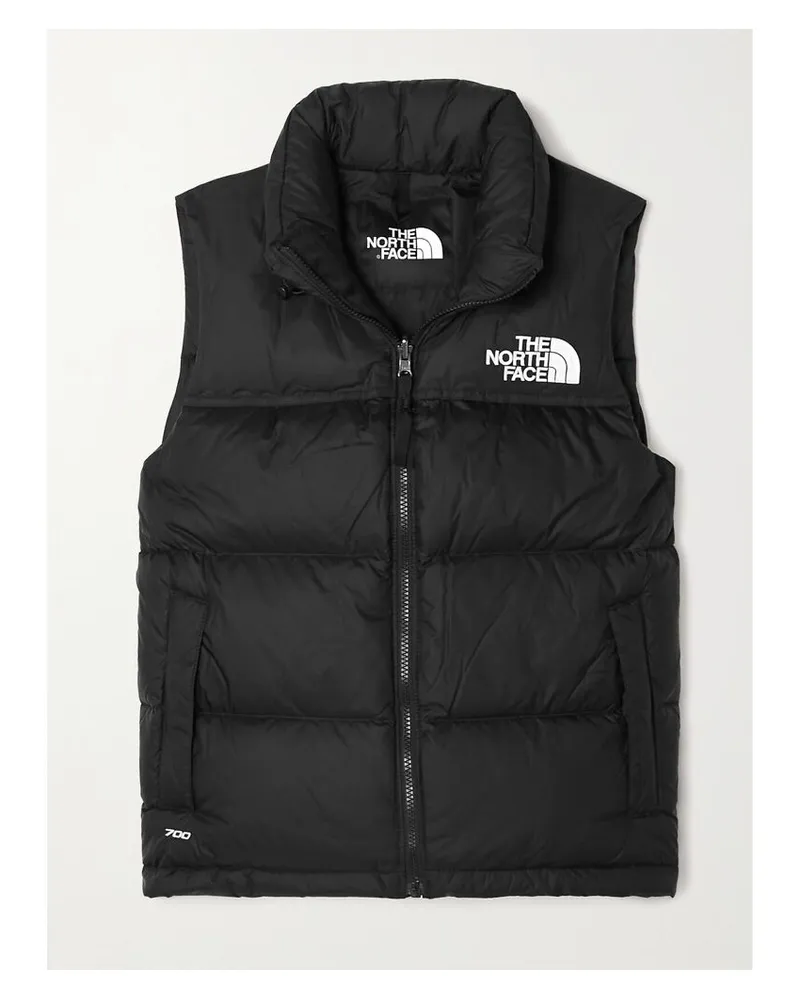 The North Face 1996 Retro Nuptse Gesteppte Daunenweste Aus Beschichtetem Ripstop - Schwarz Schwarz