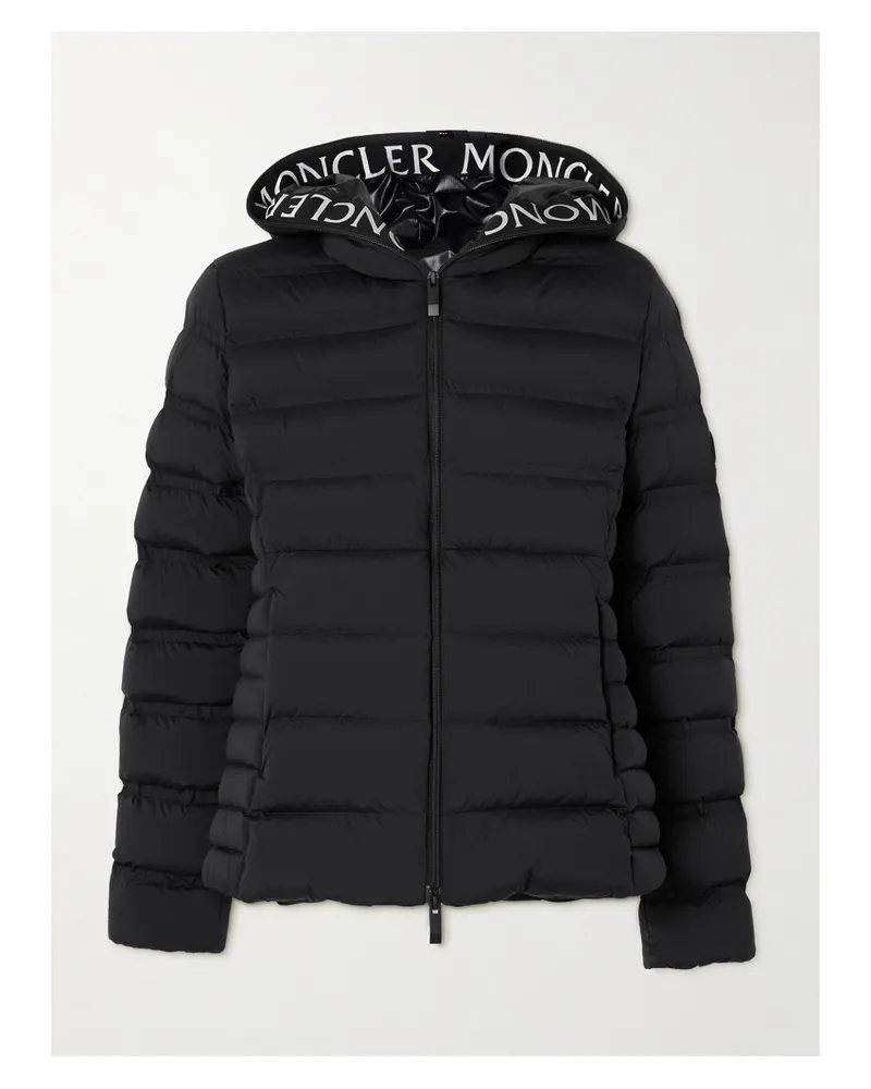 Moncler Appliquéd Webbing-trimmed Quilted Shell Down Jacket - Black Black