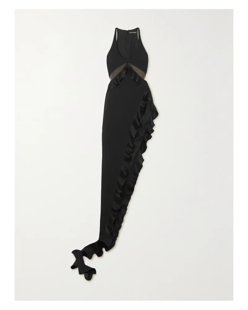 David Koma Robe Aus Crêpe - Schwarz Schwarz