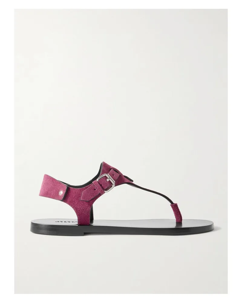 Isabel Marant Akel Sandalen Aus Veloursleder Mit Verzierung - Lila Lila