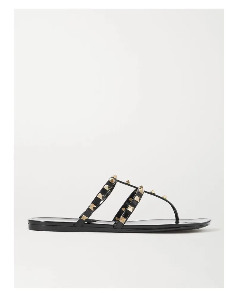 Valentino Garavani Valentino Garavani Rockstud Sandalen Aus Gummi - Schwarz Schwarz