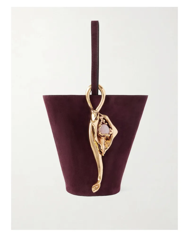 Chloé Eden Treasure Tote Aus Veloursleder Mit Verzierung - Lila Lila