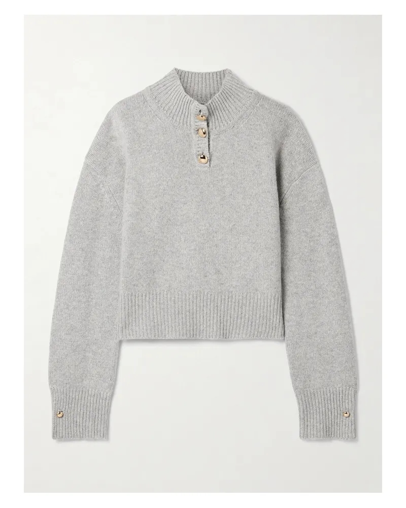 Brandon Maxwell The Rowe Verkürzter Pullover Aus Kaschmir Mit Recycelten Fasern - Grau Grau