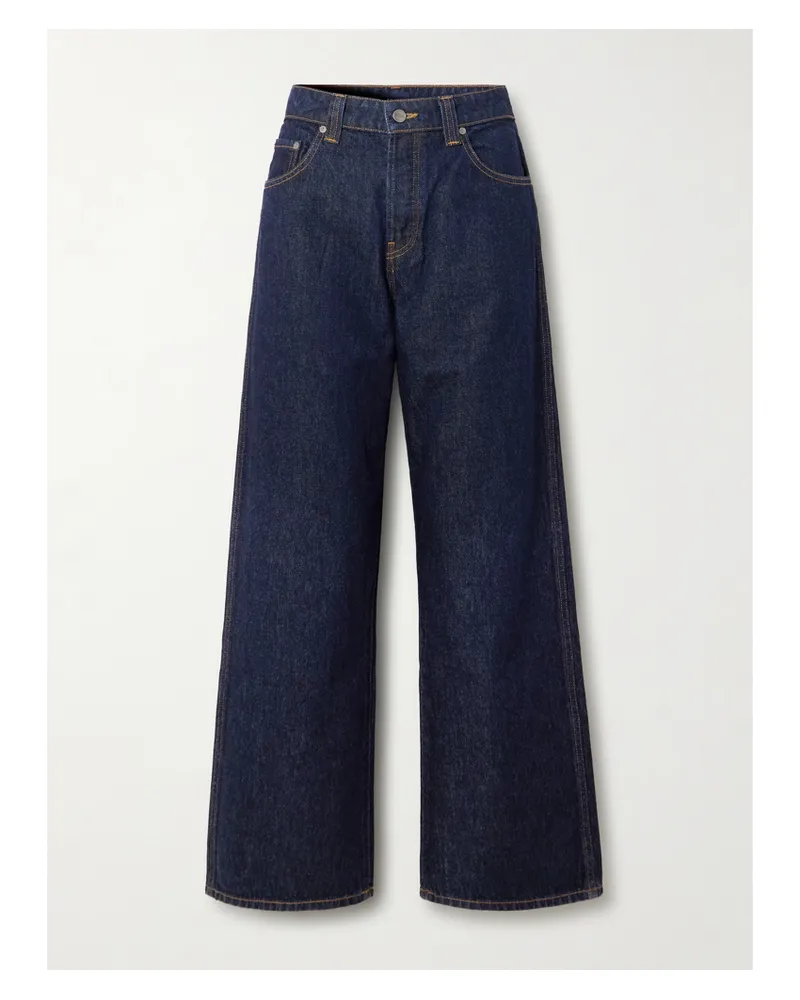 KHAITE Winslow Halbhohe Jeans Mit Weitem Bein - Blau Blau
