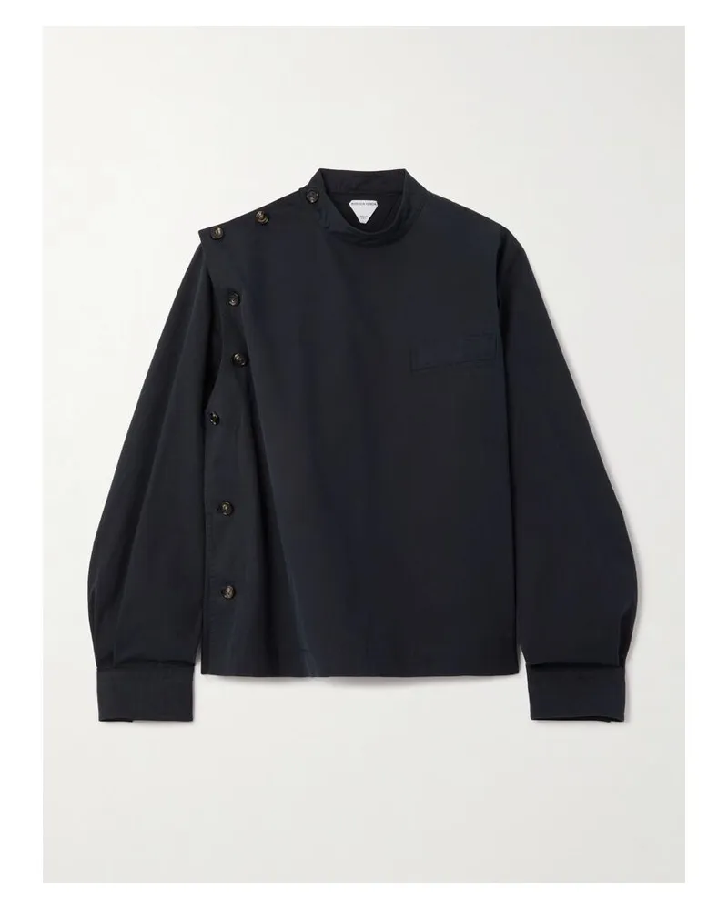 Bottega Veneta Bluse Aus Baumwoll-twill - Blau Blau