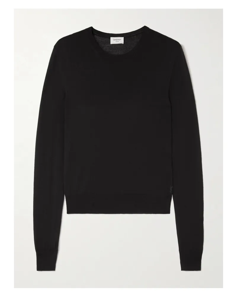 Saint Laurent Wollpullover - Schwarz Schwarz