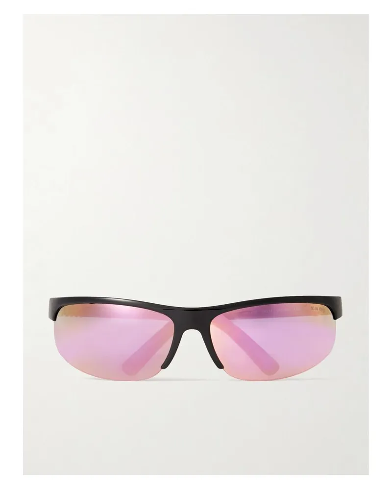 Miu Miu Sonnenbrille Mit D-rahmen Aus Azetat - Schwarz Schwarz