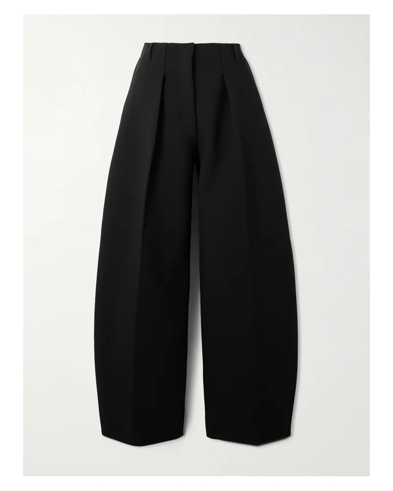 Jacquemus The Ovalo Hose Aus Crêpe Mit Falten - Schwarz Schwarz