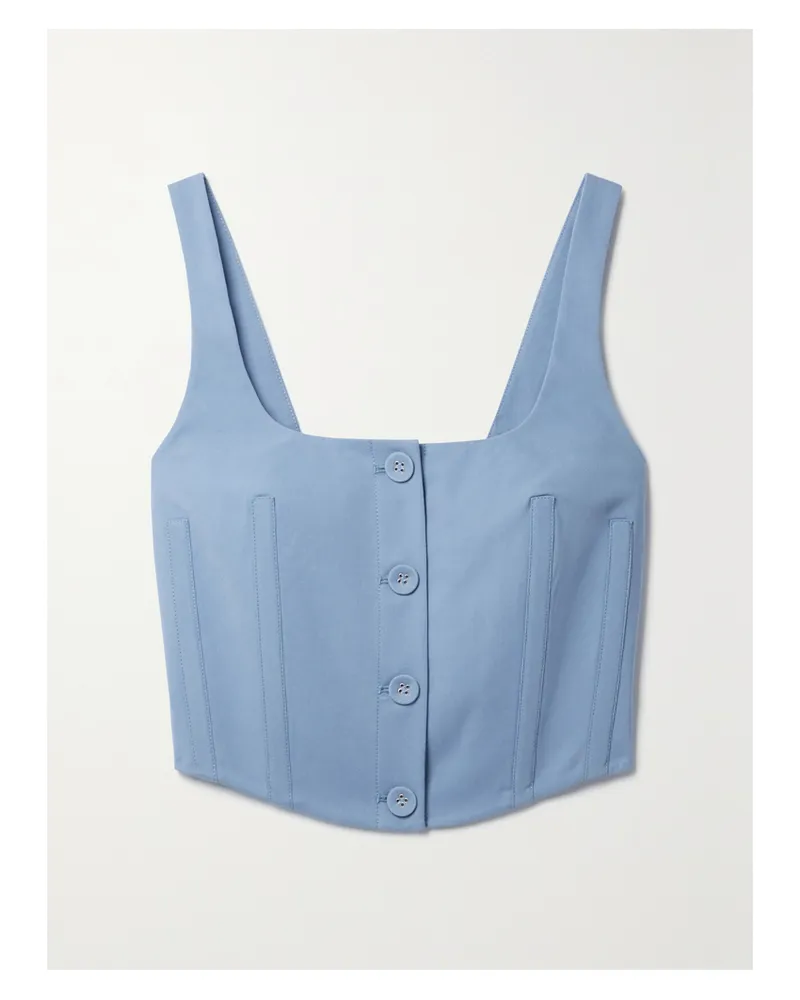 Anna Quan Mae Bustier Aus Twill Aus Einer Baumwollmischung - Blau Blau