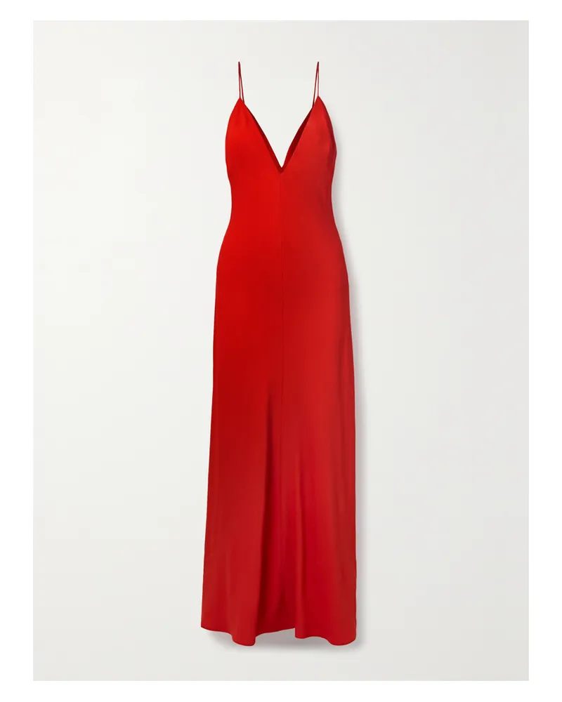 Stella McCartney Rückenfreies Maxikleid Aus Crêpe - Rot Rot