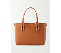 Cabata Mini Spiked Textured-leather Tote - Brown