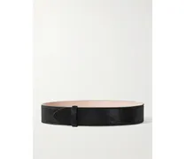 Theo Calf Hair Waist Belt - Black