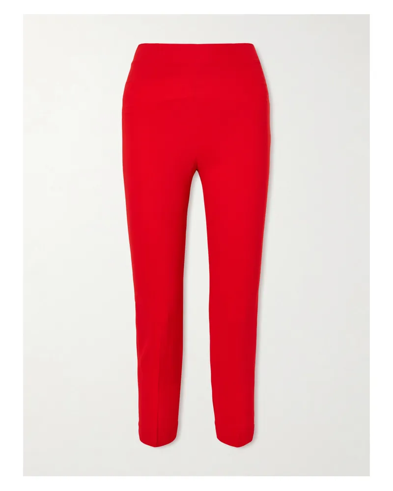 TOVE Drew Cropped Stretch-crepe Skinny Pants - Red Red