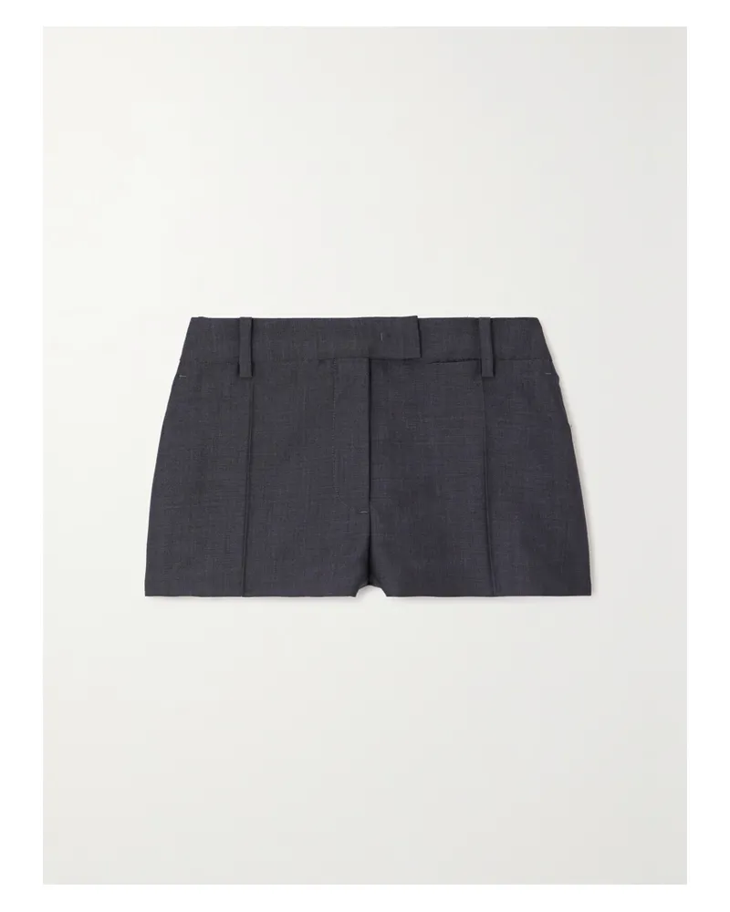 Valentino Garavani Shorts Aus Einer Mohair-wollmischung - Grau Grau