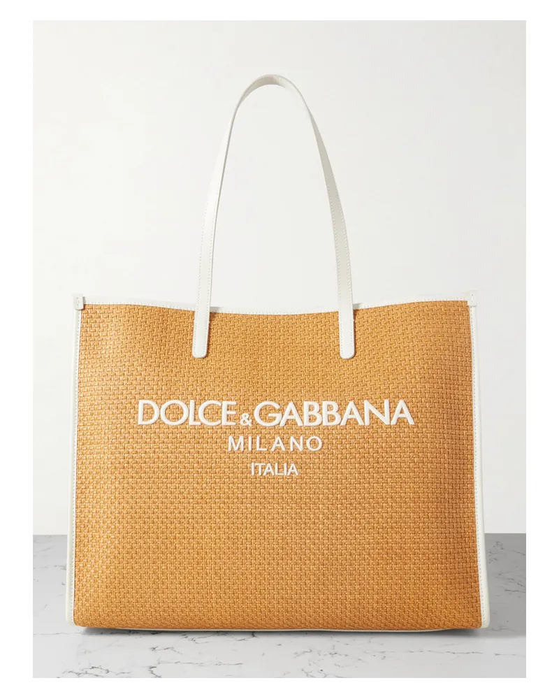 Dolce & Gabbana Große Tote aus Raffiabast Neutral