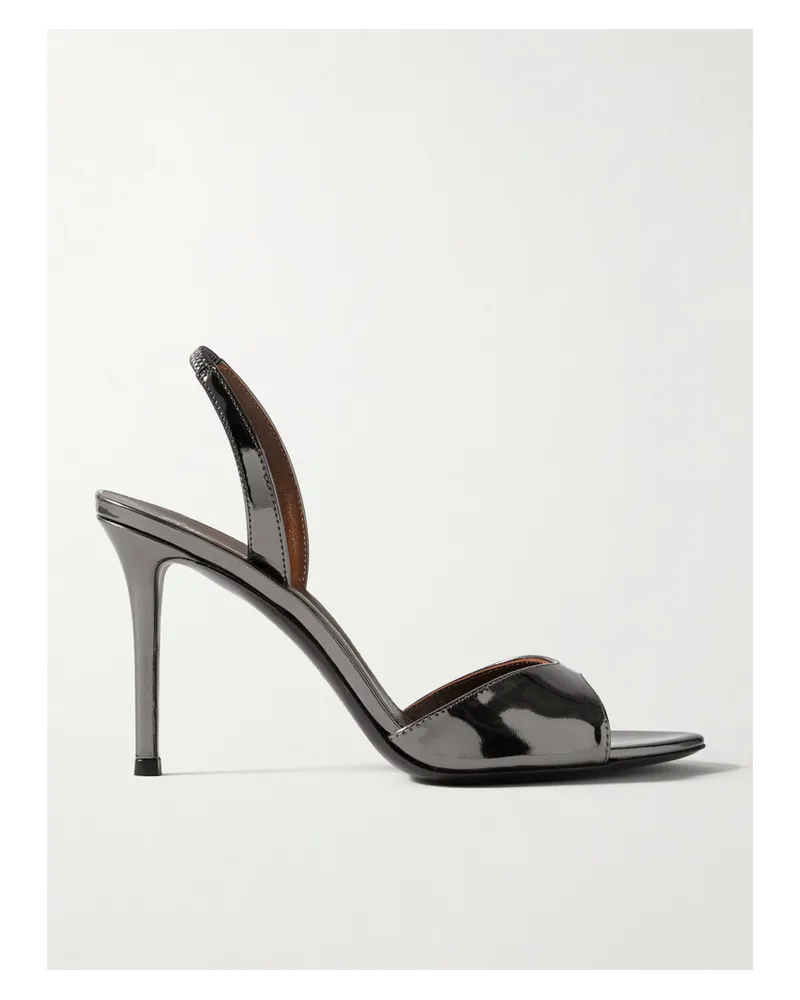 Giuseppe Zanotti Clandestino Slingback-sandalen aus Metallic-leder Grau