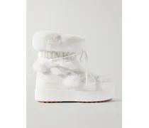 Ltrack Monaco Schneestiefel Aus Shell Und Synthetischem Material Mit Faux-fur-besätzen - Weiß